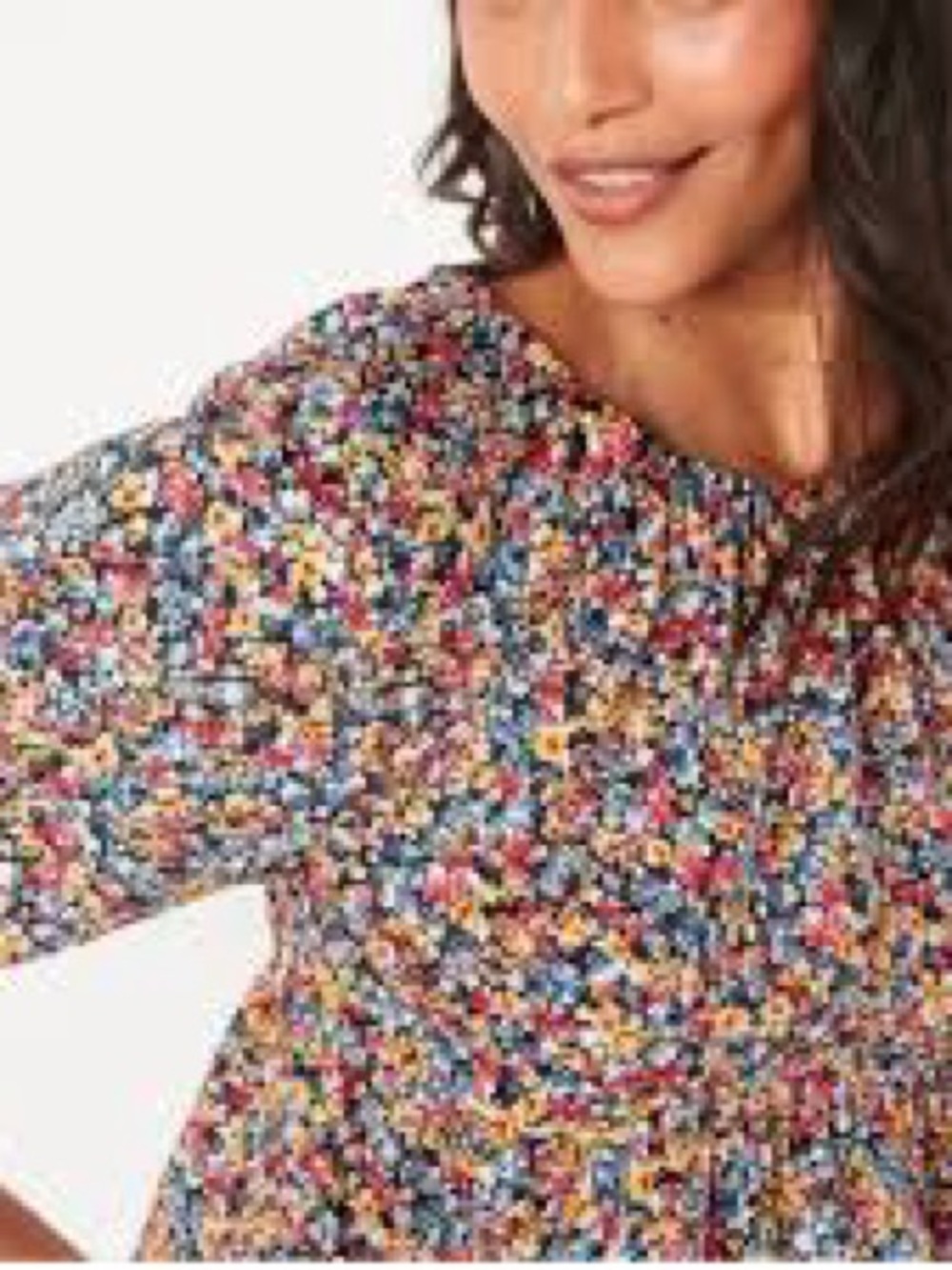 NWT Old Navy Floral Cottagecore Babydoll Top Size XL